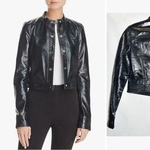 Theory 100% Patent Leather Mod Bomber